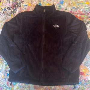 THE NORTH FACE Women’s Black Fuzzy Fleece Zip Front Jacket XL